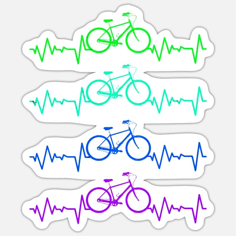 Vélo - Sticker taille S (10 x 10 cm) - blanc mat