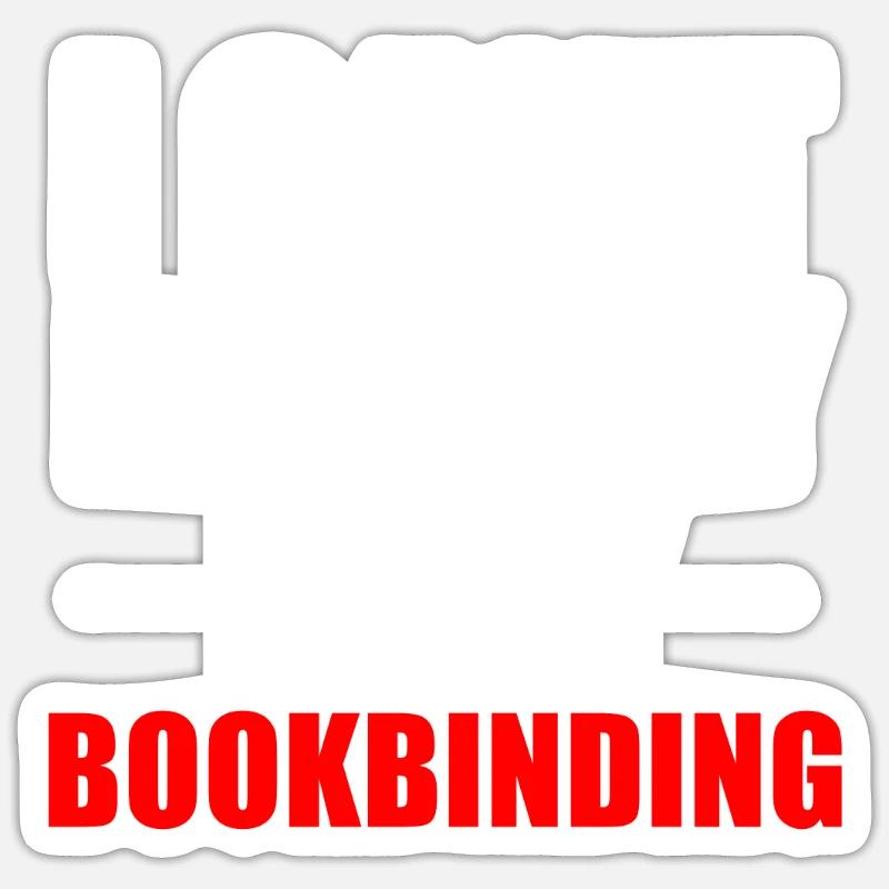 Buchbinder Buchbinderei Buchherstellung Geschenk Sticker Größe S (10 x 10 cm)