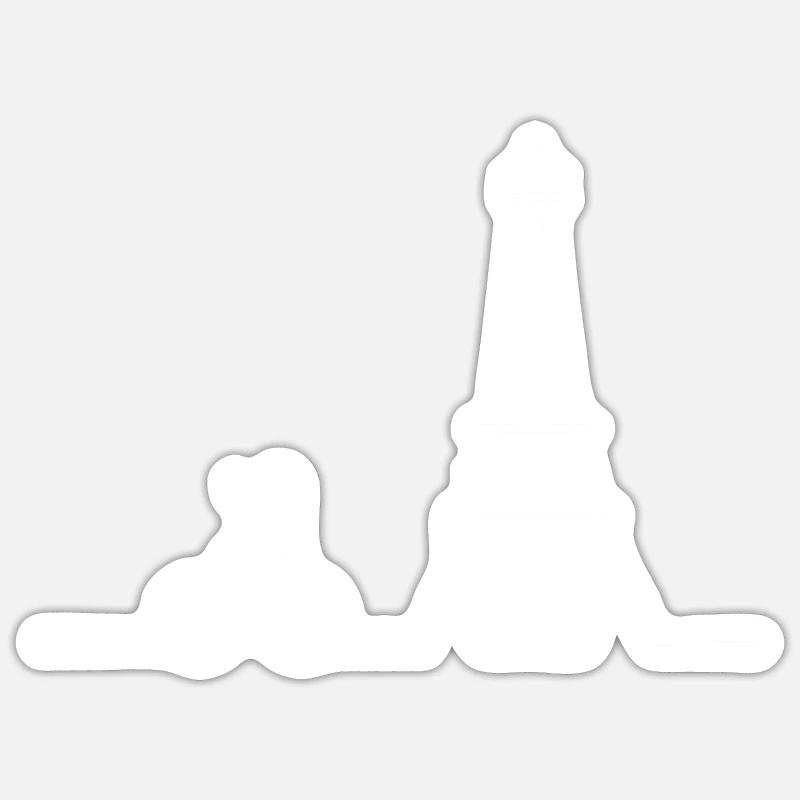 Silhouette Eiffel Tower - Sticker size S (10 x 10 cm) - white matte
