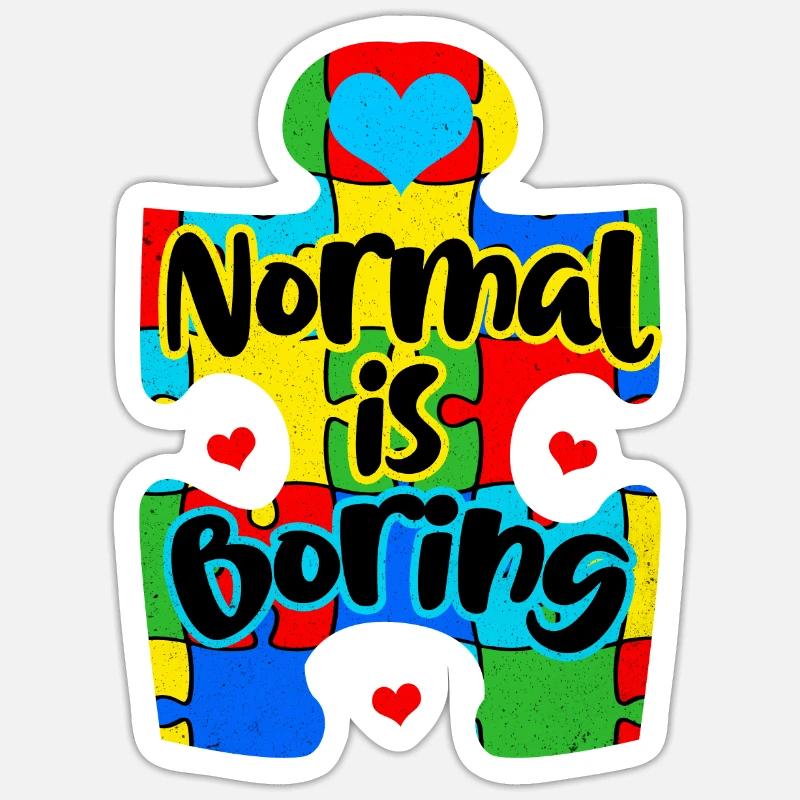 Autisme - Sticker taille S (10 x 10 cm) - blanc mat