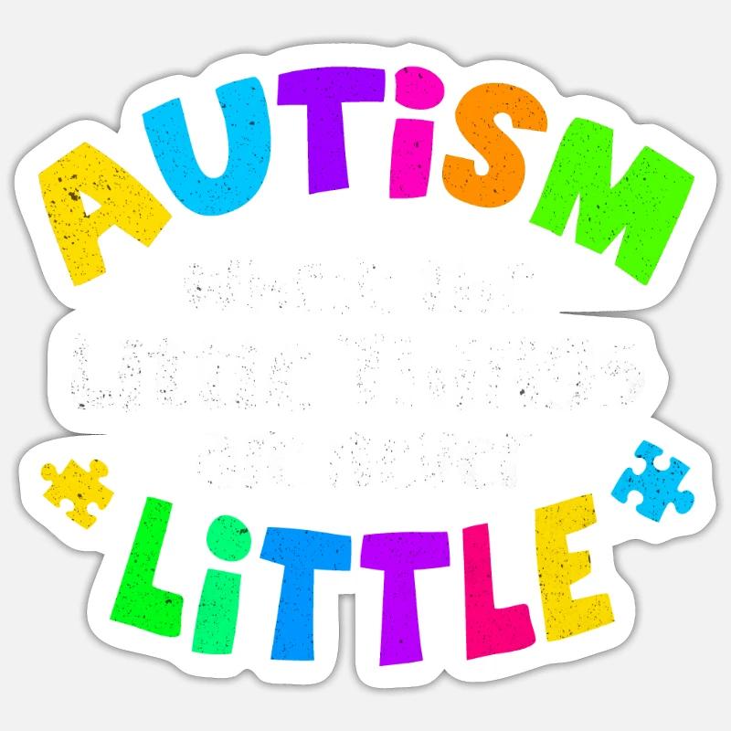 Autisme - Sticker taille S (10 x 10 cm) - blanc mat