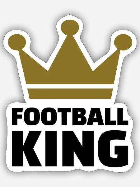 Football King - Sticker Größe S (10 x 10 cm) - Mattweiß