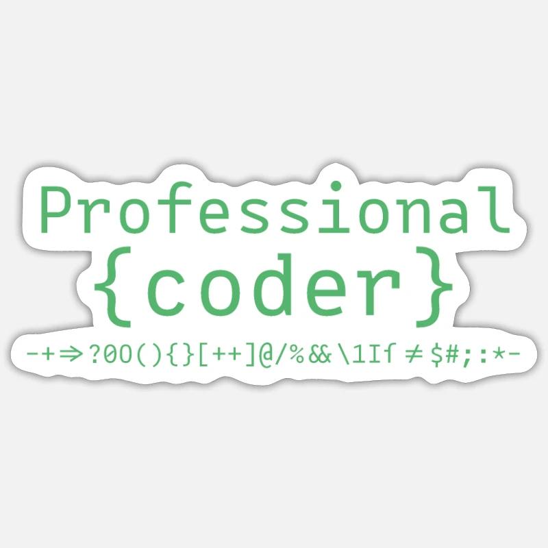 Programmieren - Sticker Größe S (10 x 10 cm) - Mattweiß