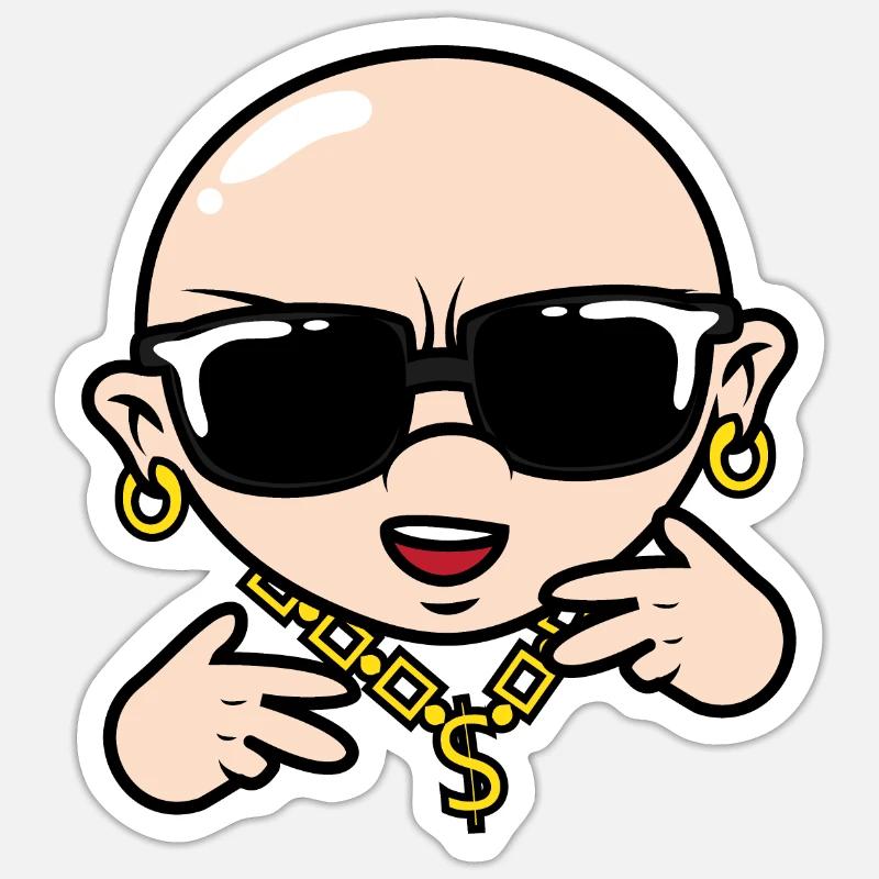 Soon hip hop guy - Sticker size S (10 x 10 cm) - white matte