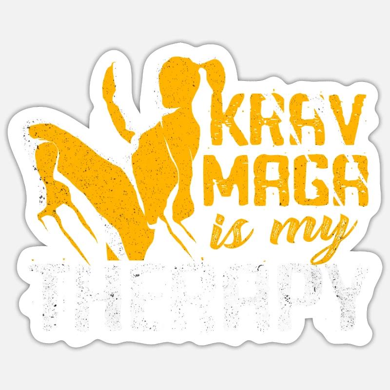 Krav Maga - Sticker taille S (10 x 10 cm) - blanc mat