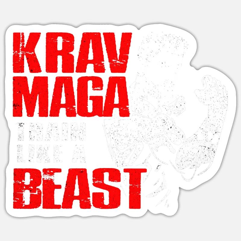 Krav Maga - Sticker size S (10 x 10 cm) - white matte