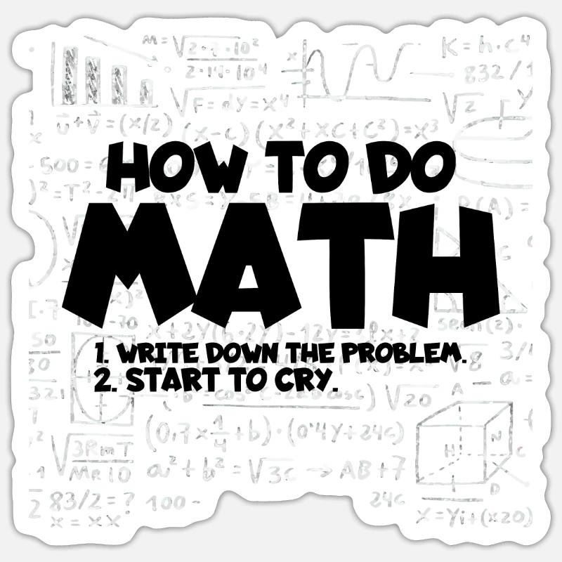 Math - Sticker size S (10 x 10 cm) - white matte