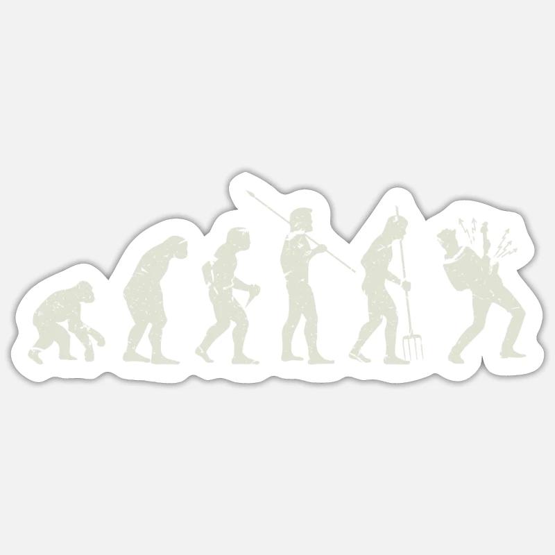 Evolution de la guitare Sticker taille S (10 x 10 cm)