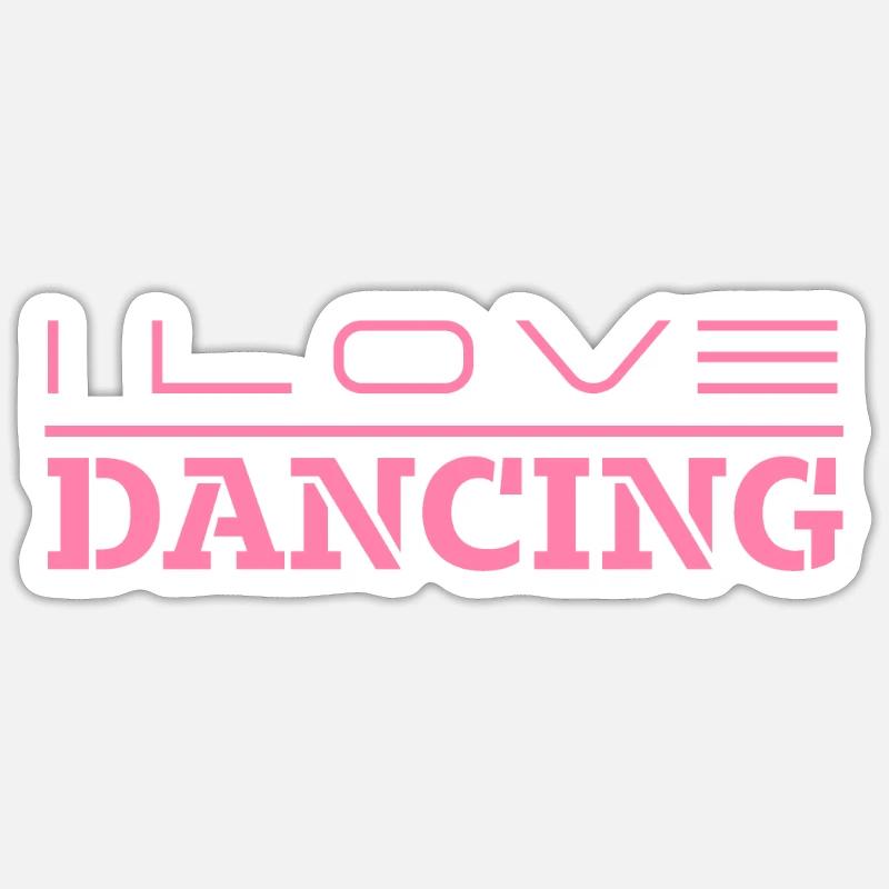 Danseur Danse Danse Danse École de danse Sticker taille S (10 x 10 cm)