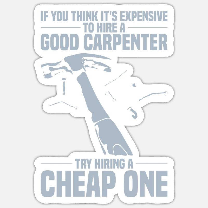 CARPENTER - Sticker taille S (10 x 10 cm) - blanc mat