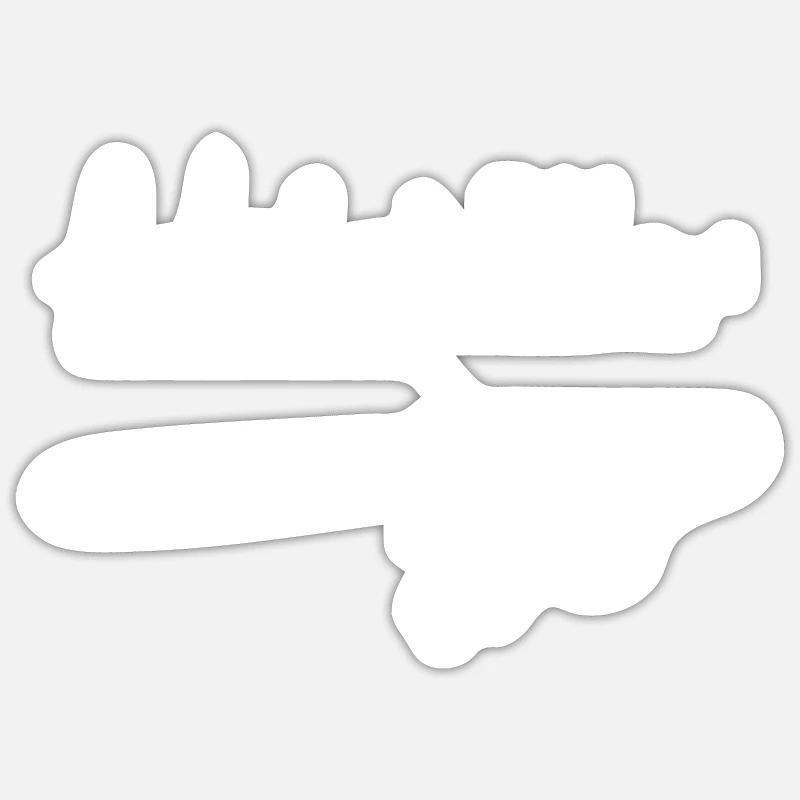 bûcheron - Sticker taille S (10 x 10 cm) - blanc mat
