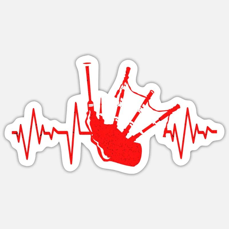 Cornemuse - Sticker taille S (10 x 10 cm) - blanc mat