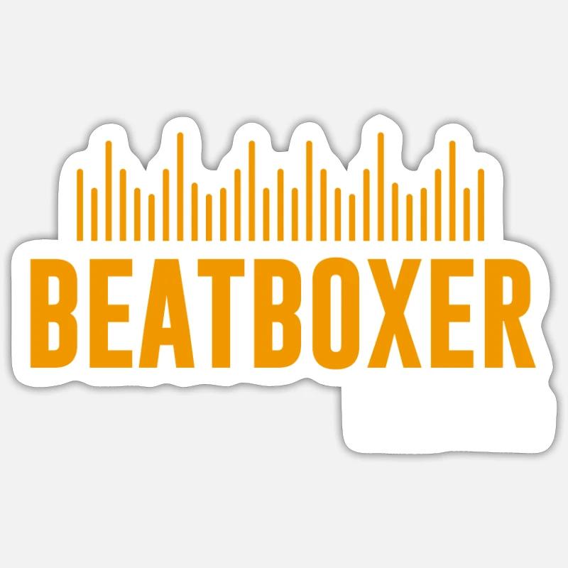Beatboxer - édition limitée - Sticker taille S (10 x 10 cm) - blanc mat
