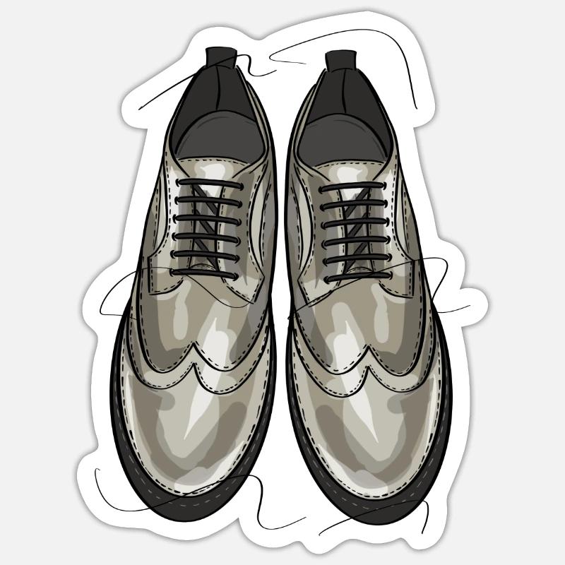 Chaussures élégantes - Sticker taille S (10 x 10 cm) - blanc mat