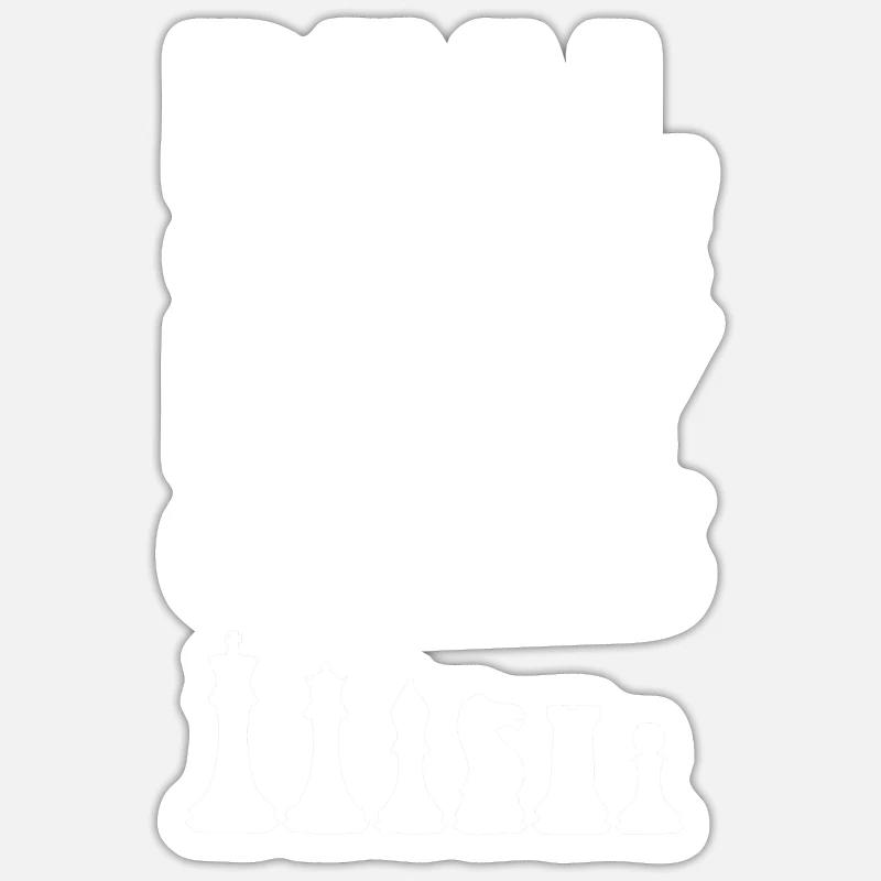 Chess Chess player Chess player Gift Sticker size S (10 x 10 cm)