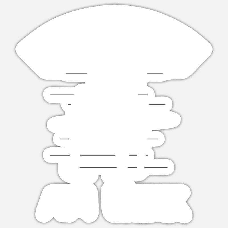 Grillmeister Grillen BBQ Fleisch - Sticker Größe S (10 x 10 cm) - Mattweiß