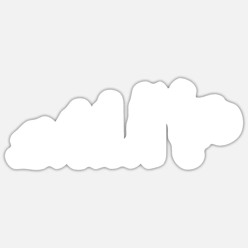 Motocross Evolution Motorradfahrer - Sticker Größe S (10 x 10 cm) - Mattweiß