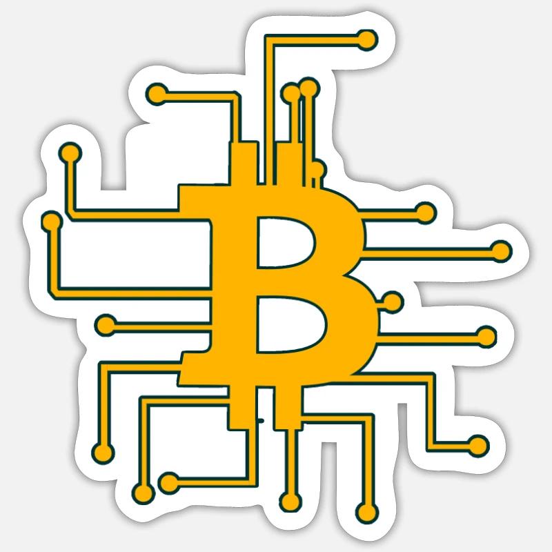 Bitcoin - Sticker size S (10 x 10 cm) - white matte