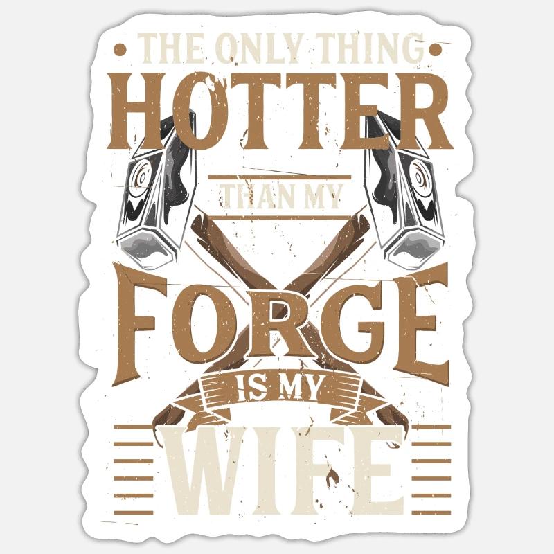 Blacksmith Forging Gift - Sticker size S (10 x 10 cm) - white matte