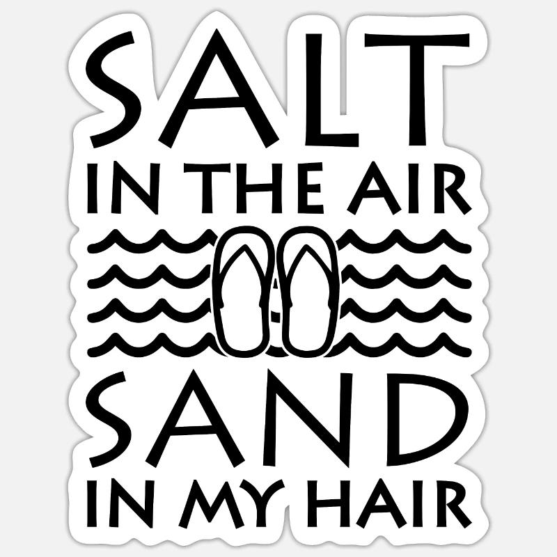 Summer beach - Sticker size S (10 x 10 cm) - white matte