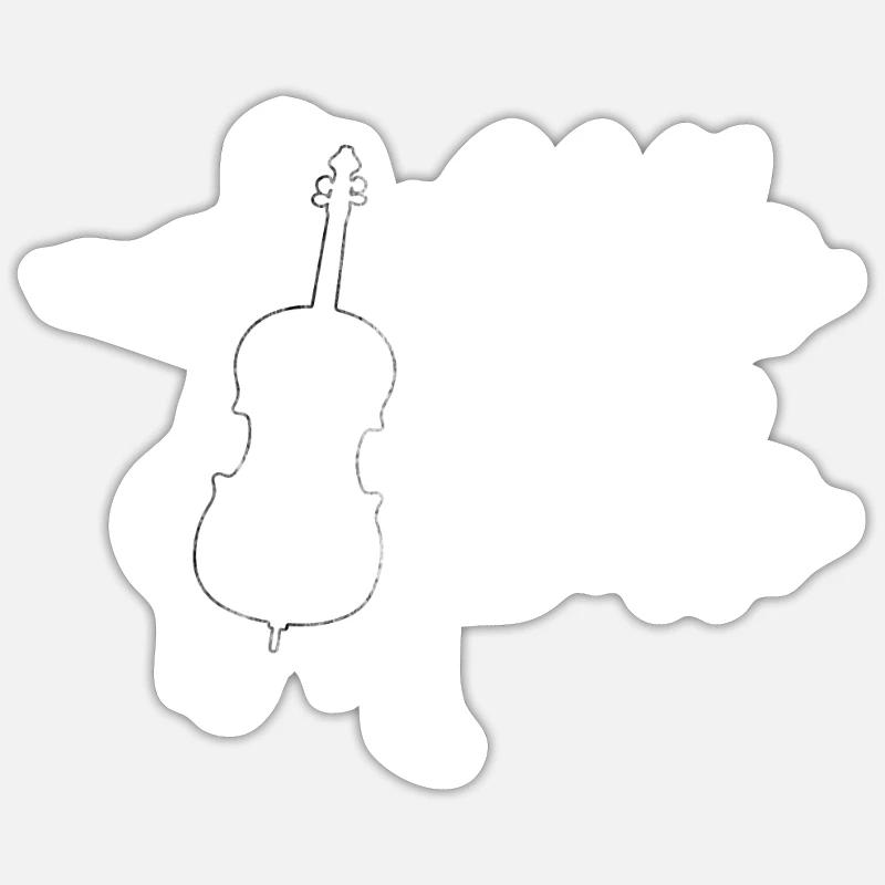 Cello Joy - Sticker size S (10 x 10 cm) - white matte
