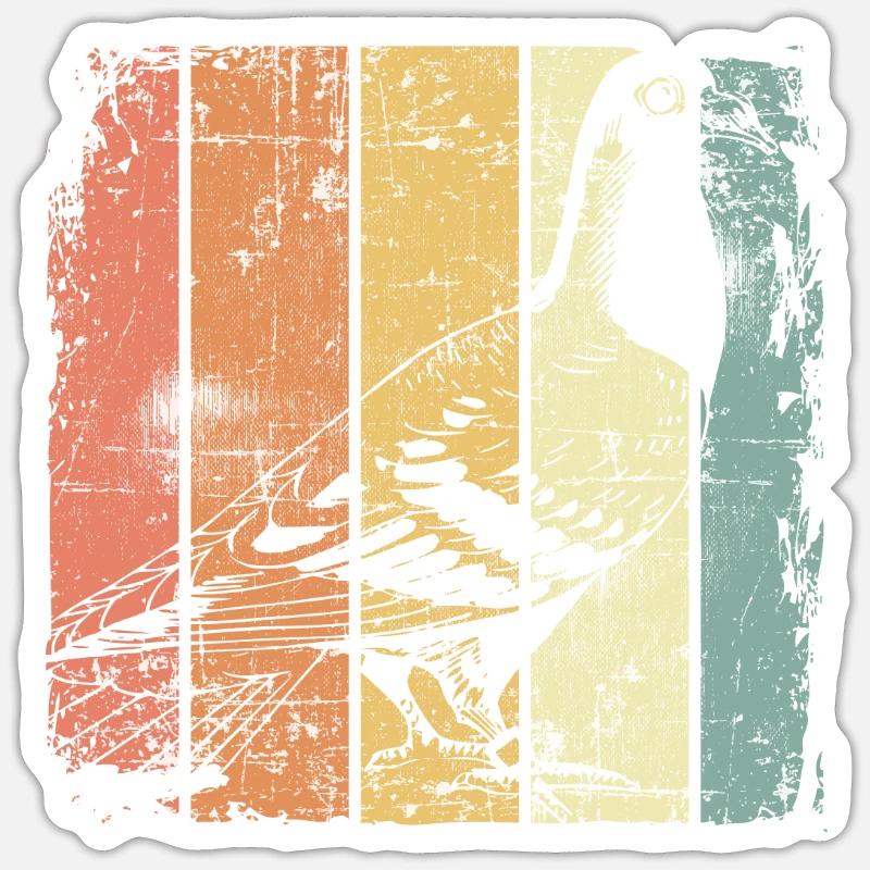 Brieftaube - Sticker Größe S (10 x 10 cm) - Mattweiß