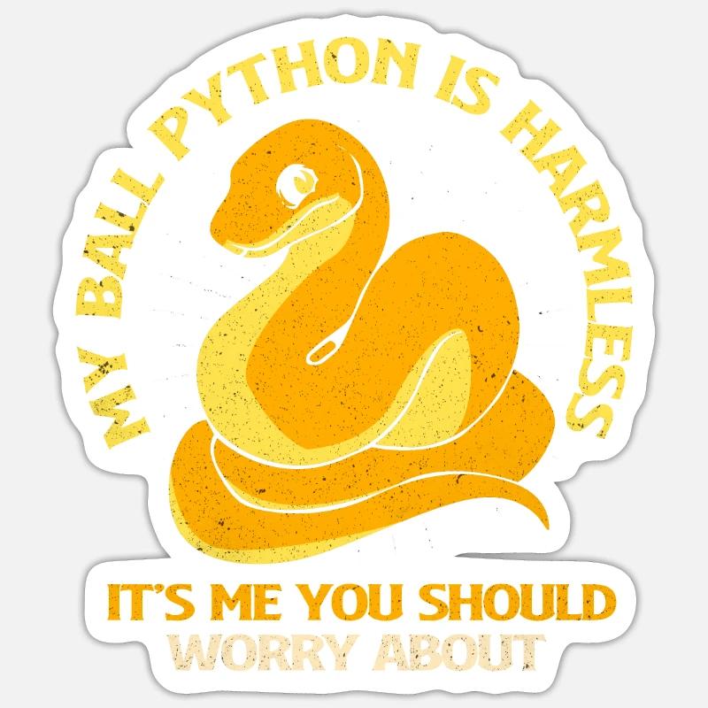 Python - Sticker taille S (10 x 10 cm) - blanc mat