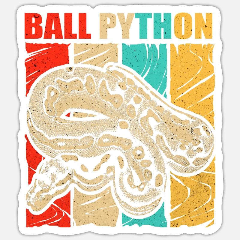 Python - Sticker taille S (10 x 10 cm) - blanc mat