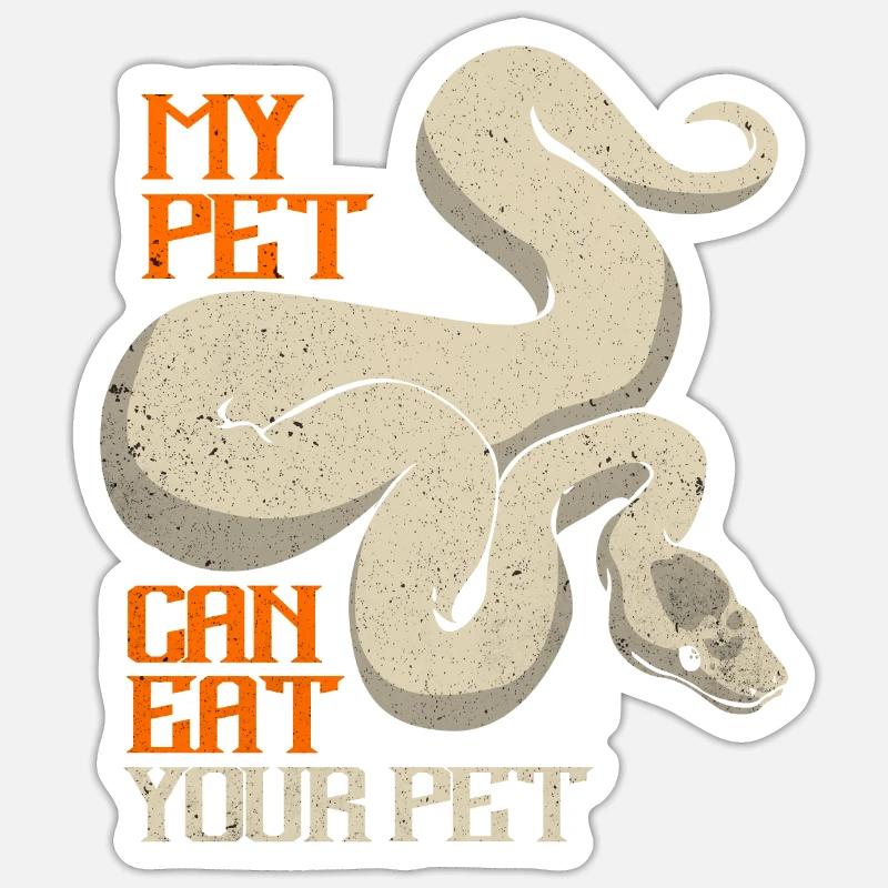 Python - Sticker size S (10 x 10 cm) - white matte
