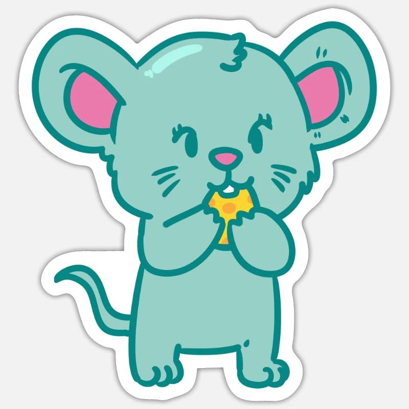 Rodent Mouse Mice - Sticker size S (10 x 10 cm) - white matte