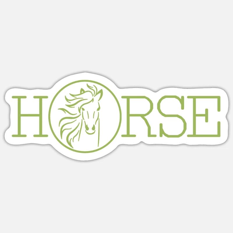 Cheval - cheval - Sticker taille S (10 x 10 cm) - blanc mat