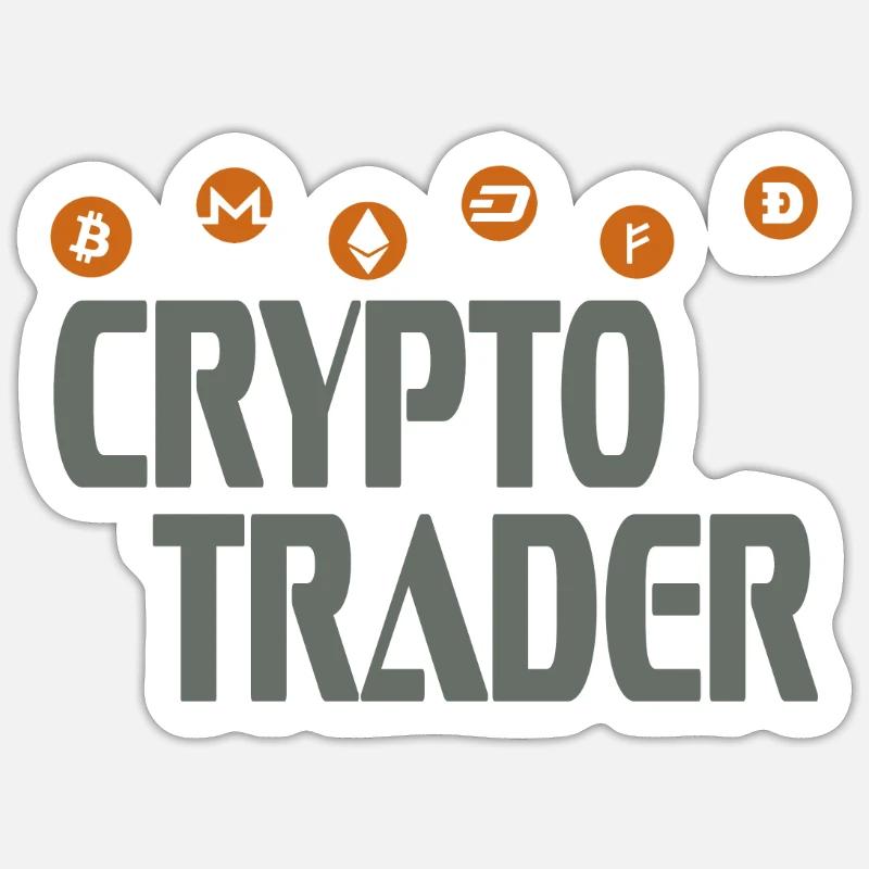 Crypto trader - Sticker Größe S (10 x 10 cm) - Mattweiß