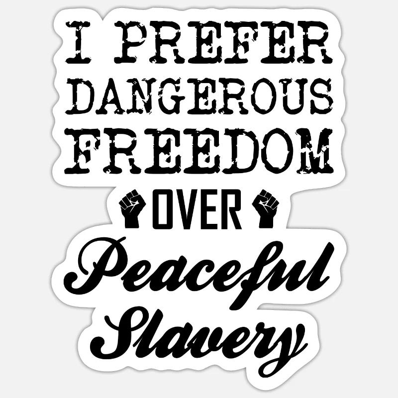 liberté - Sticker taille S (10 x 10 cm) - blanc mat