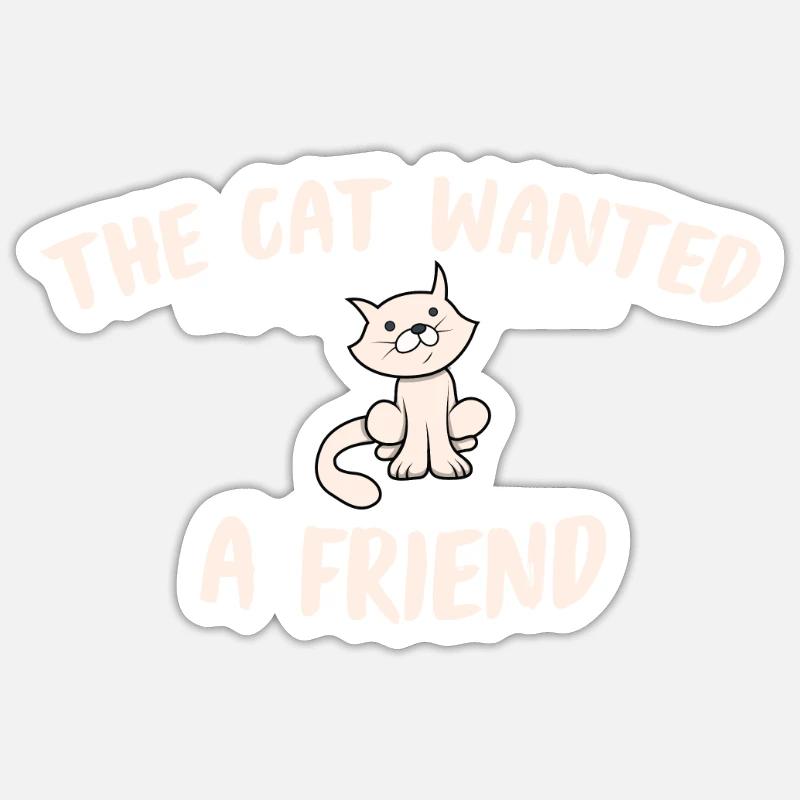 Cadeau de grossesse pour chat de vêtements de maternité - Sticker taille S (10 x 10 cm) - blanc mat