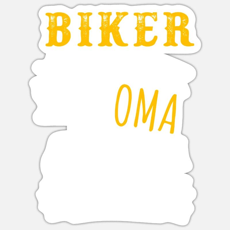Oma Biker Spruch Muttertag Großmutter Mama Mutter Sticker Größe S (10 x 10 cm)