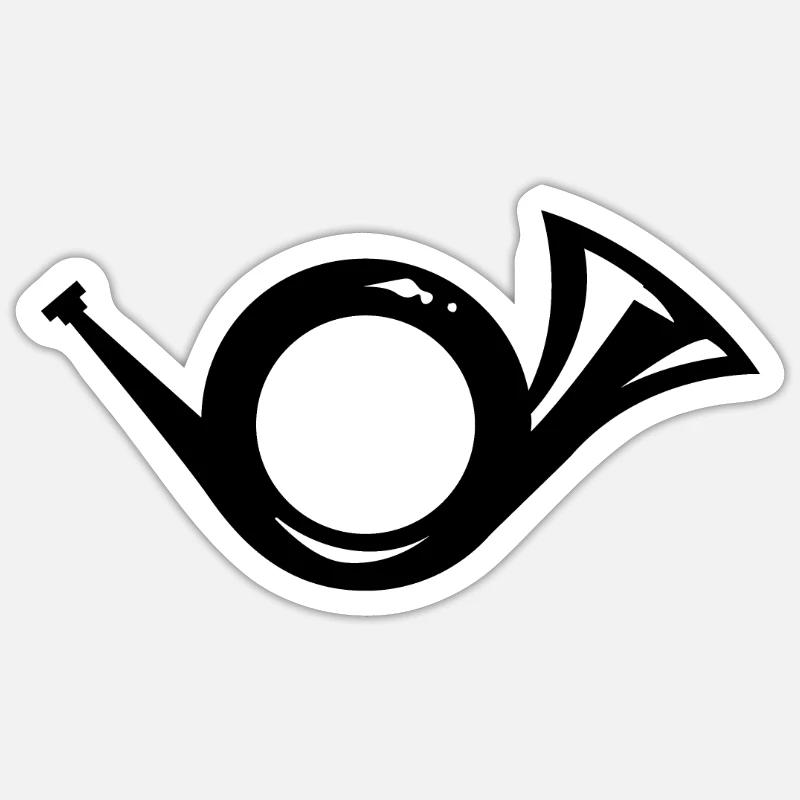 Posthorn Post Postman Postman Horn Gift Sticker size S (10 x 10 cm)