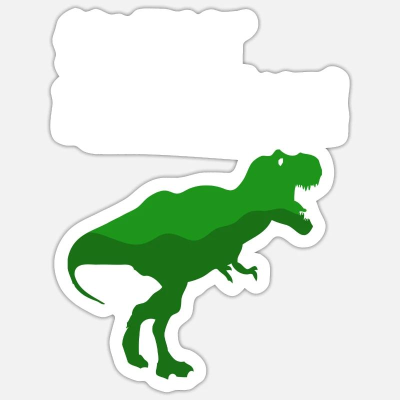 T-Rex - Sticker Größe S (10 x 10 cm) - Mattweiß