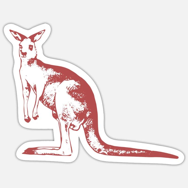 kangaroo Sticker size S (10 x 10 cm)
