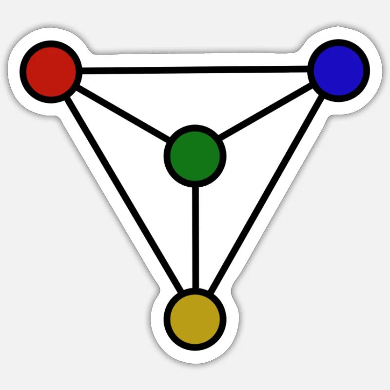 Conception chimique en triangle Sticker taille S (10 x 10 cm)