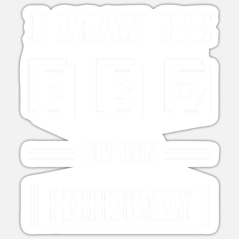 Ich bin ein Nerd - Sticker Größe S (10 x 10 cm) - Mattweiß