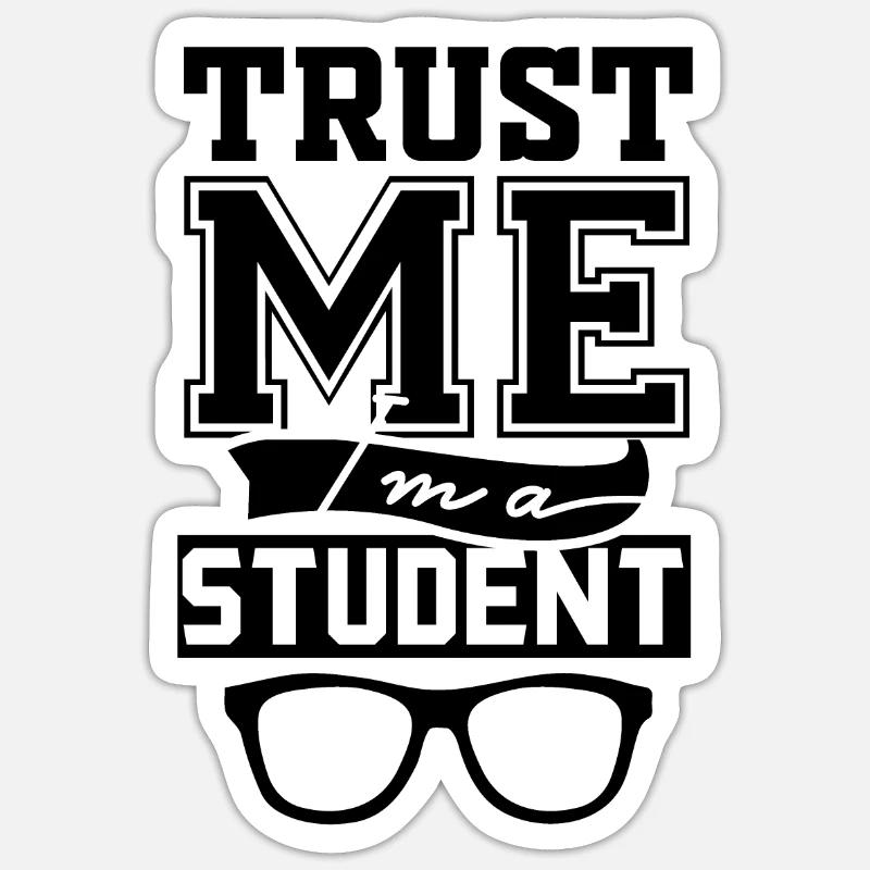 Student - Sticker size S (10 x 10 cm) - white matte