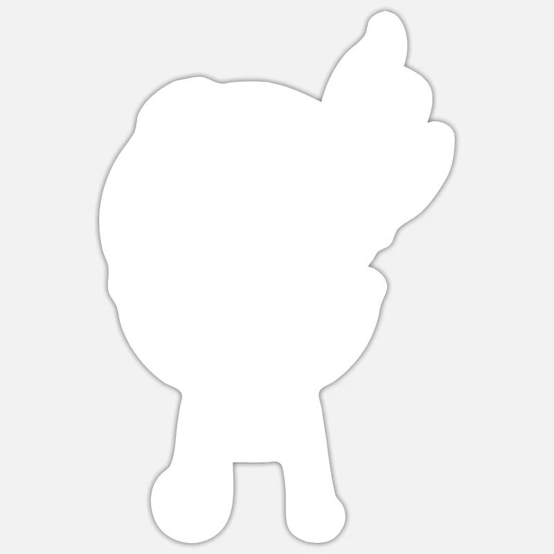 Grill - Sticker Größe S (10 x 10 cm) - Mattweiß