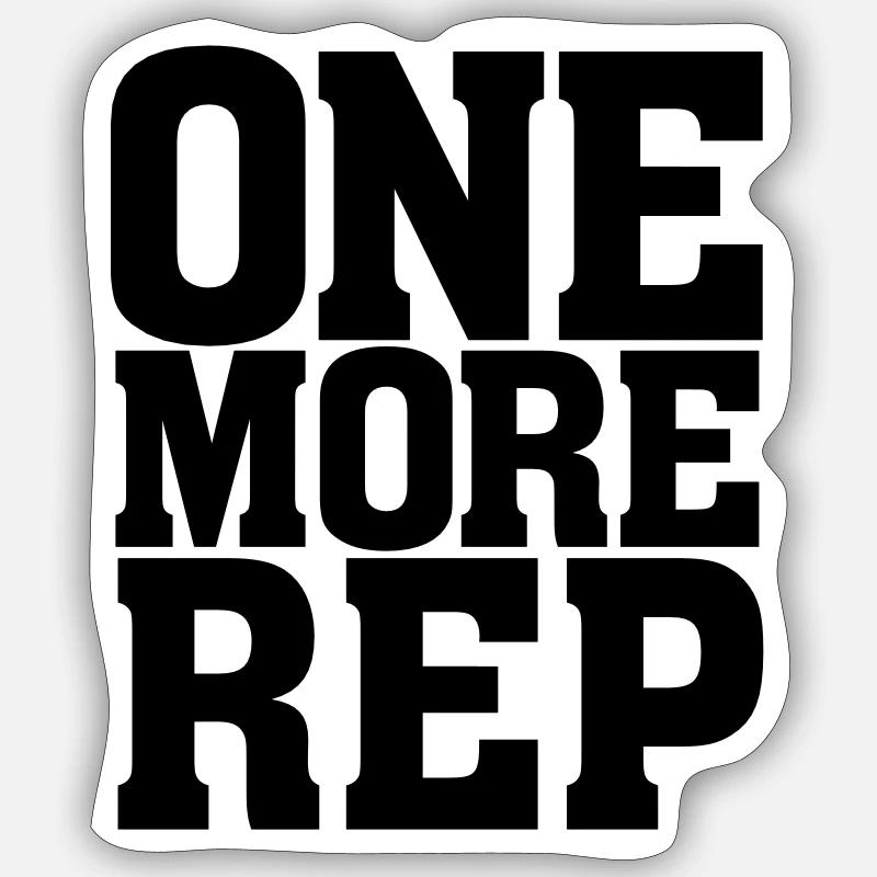 One More Rep(etition) Sticker taille S (10 x 10 cm)