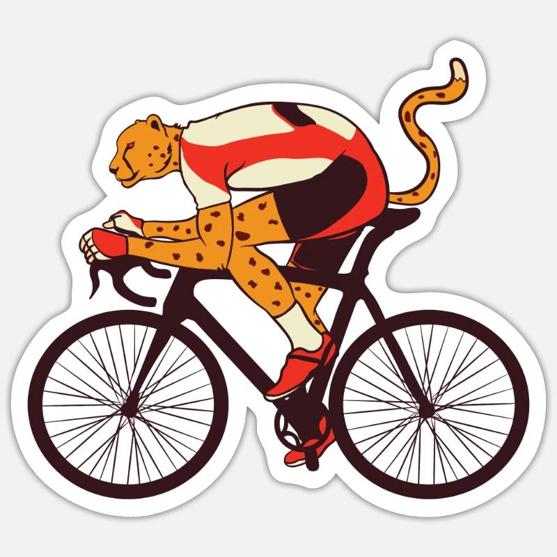 vélo - Sticker taille S (10 x 10 cm) - blanc mat