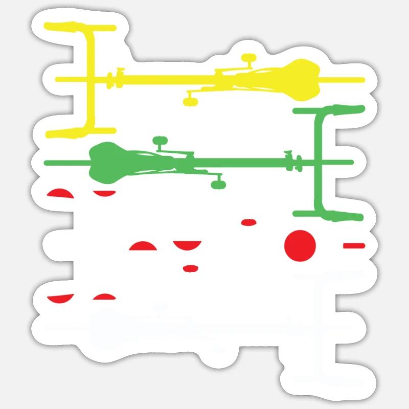 vélo - Sticker taille S (10 x 10 cm) - blanc mat
