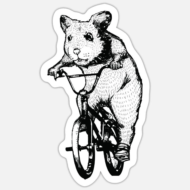 bicycle - Sticker size S (10 x 10 cm) - white matte