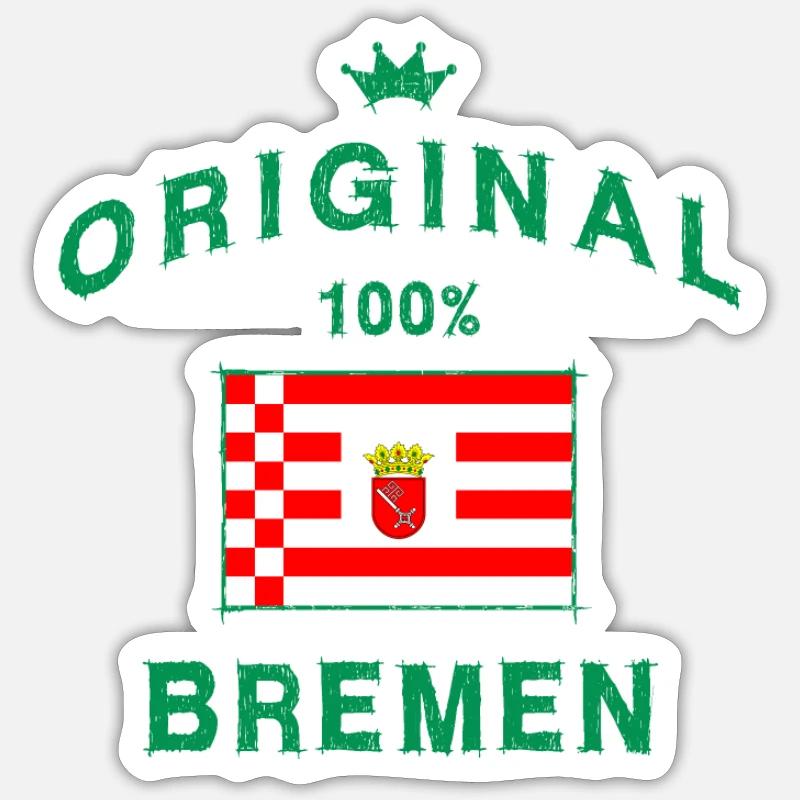 Bremen - Sticker taille S (10 x 10 cm) - blanc mat