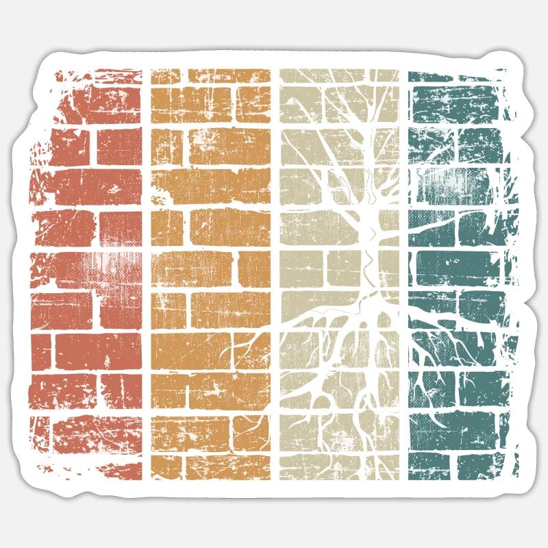 Umweltschutz Baum - Sticker Größe S (10 x 10 cm) - Mattweiß