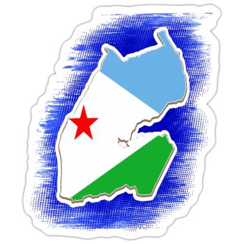 Dschibuti Dschibuti Djibouti Urlaub Geschenk - Sticker Größe S (10 x 10 cm) - Mattweiß - Vorne