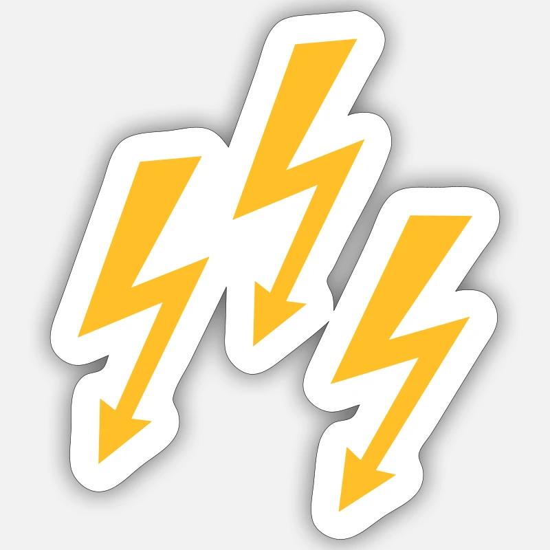 Flash - Sticker size S (10 x 10 cm) - white matte